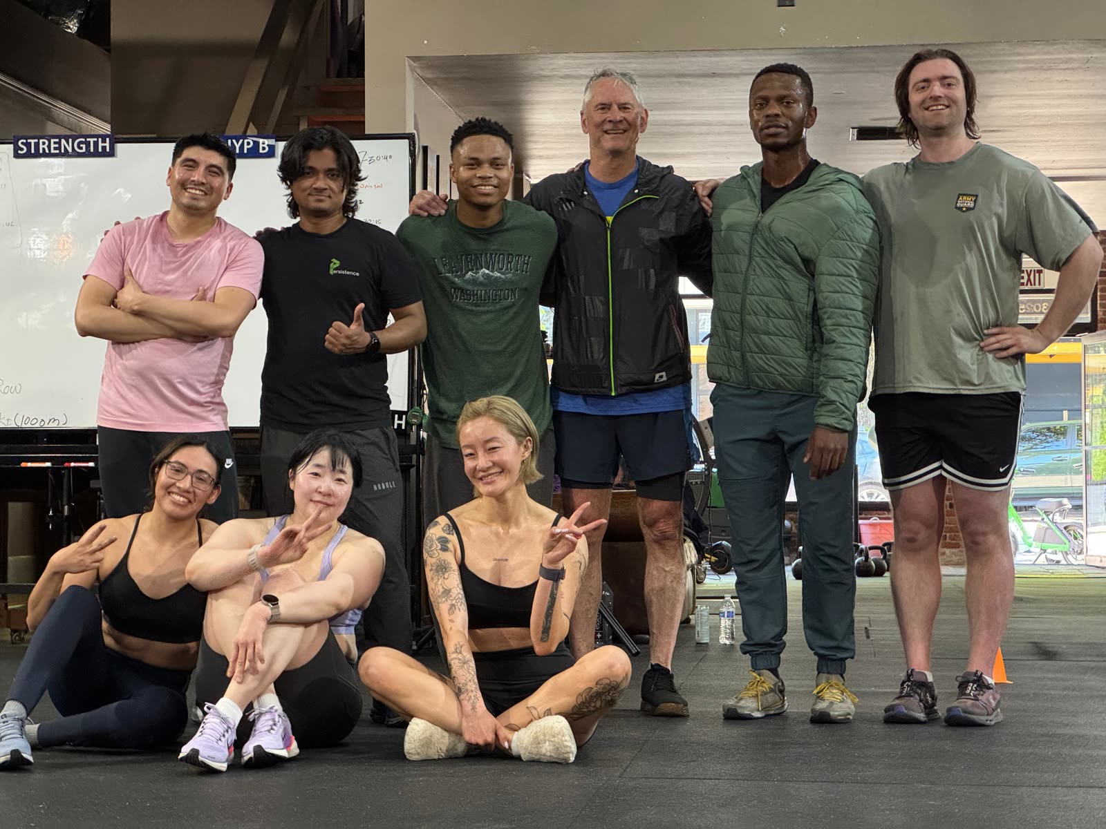 The Persistence Athletics HYROX crew training in Belltown, Seattle