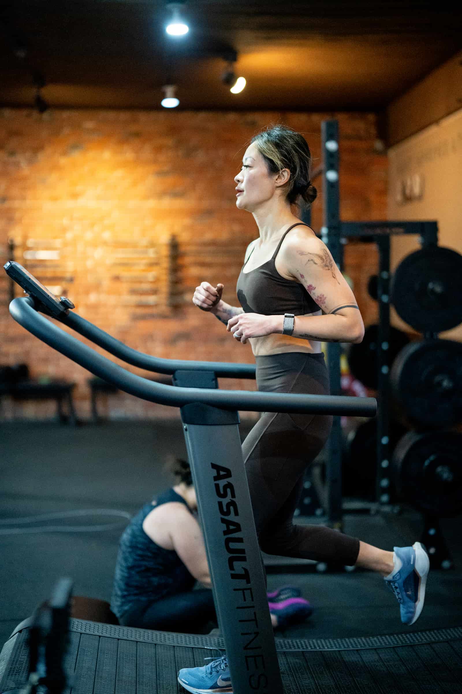 Member working battle ropes at Persistence Athletics, Belltown Seattle